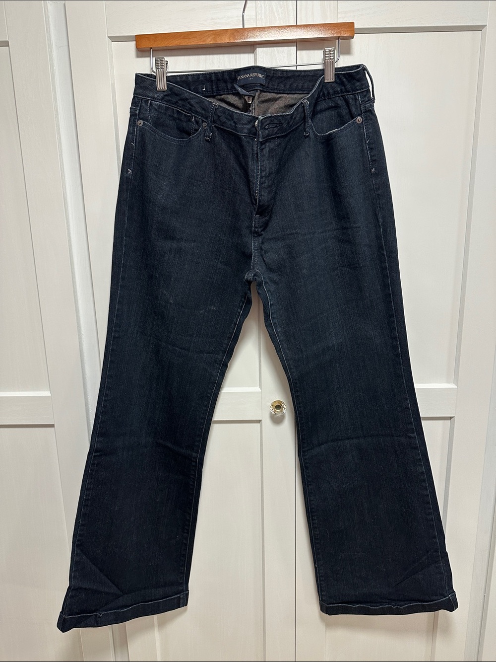 Banana Republic Dark Denim Trouser wide leg Jeans - sz 14